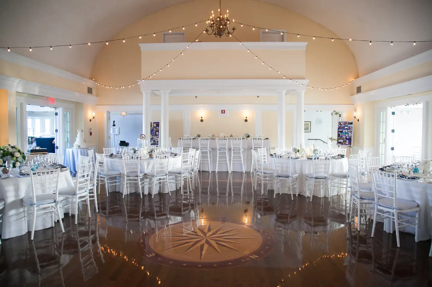 Belle Haven Club harbor wedding ceremony Greenwich CT