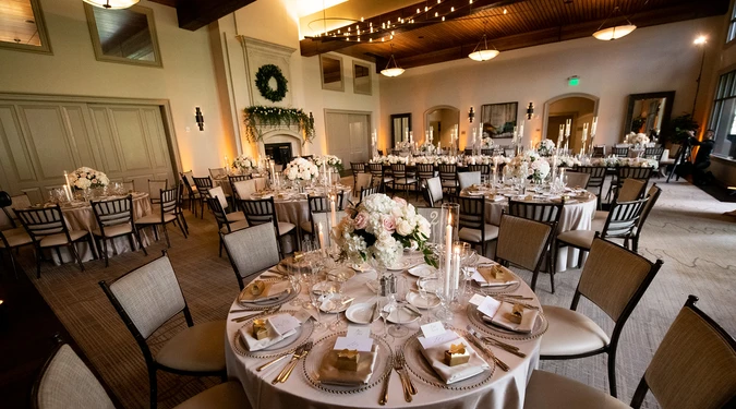 Round Hill Club Greenwich CT elegant wedding reception