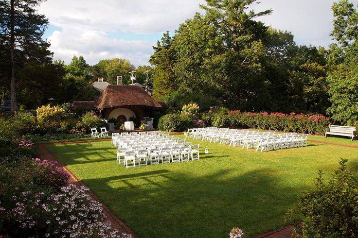 Waveny House New Canaan CT ceremony lawn wedding