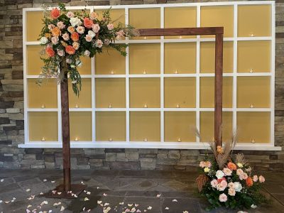 Wedding Arch Flowers Stone House