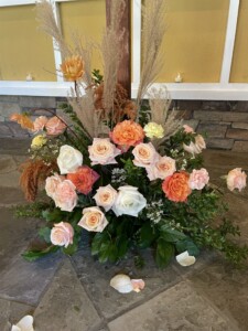 Wedding Arch Flowers Stone House