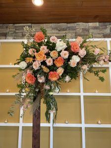 Wedding Arch Flowers Stone House
