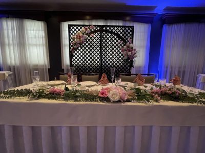 Backdrop & Sweetheart Table Flowers