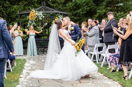 Bride's Bouquet and Arch Flowers English Manor