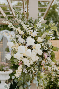 ceremony arch wedding flowersNovella's New Paltz