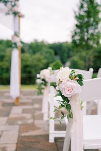 wedding aisle flowers Ramsey Golf & Country Club