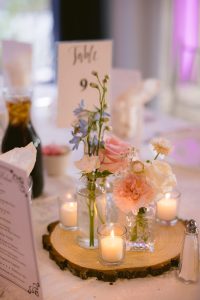 reception wedding flower for The Marina Del Rey
