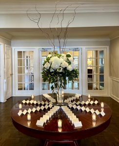 entrance wedding floral The Inn at Longshore