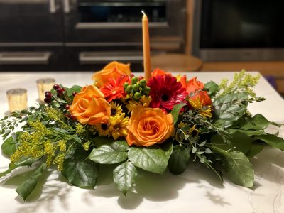 wedding entrance floral arrangment