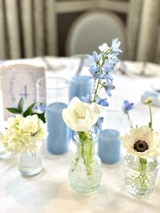 reception centerpiece wedding flowers Waters Edge