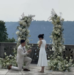 outdoor ceremony floral design